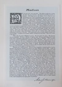 Tribute to President James Madison