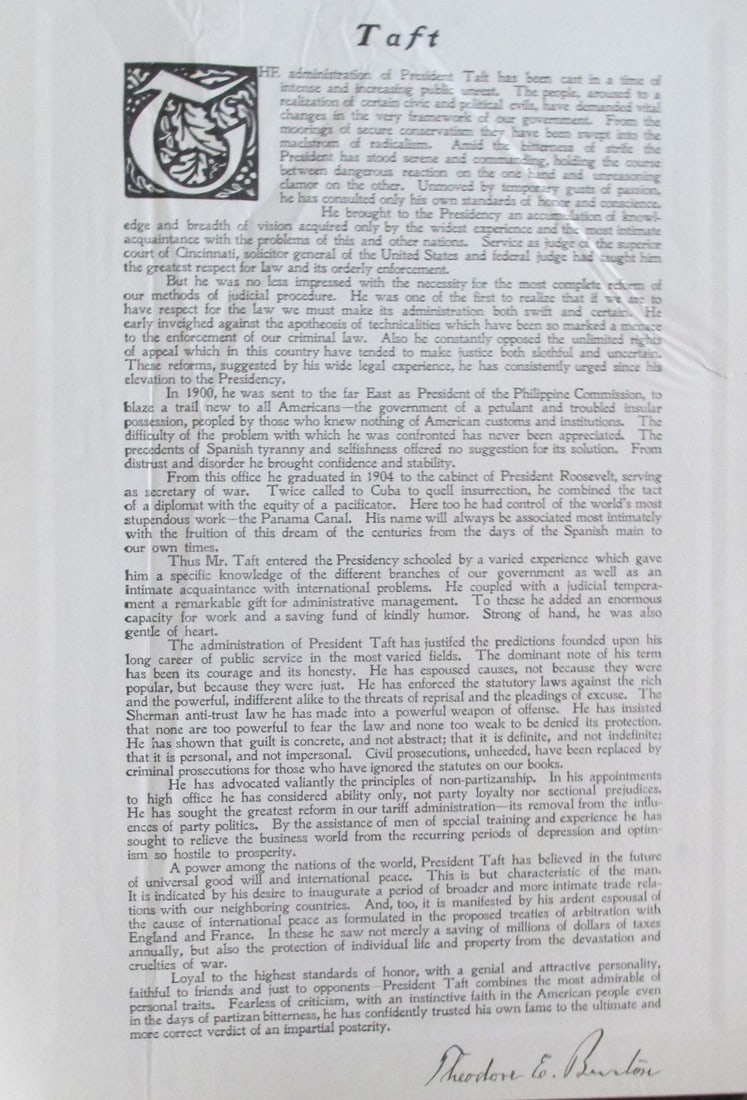 Tribute to President William Howard Taft: Tribute to President William Howard Taft Artist: After Gilbert Stuart Print Type: Photogravure Date: 1907 Publisher: Bureau of National Literatu