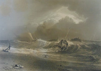 Fishing Boats - A Coast Scene - J. M. W. Turner