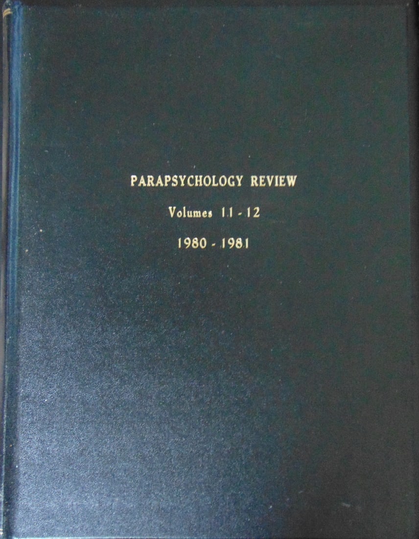 Parapsychology Review Volumes 11 and 12: Parapsychology Review Volumes 11 - 12. Bound Volume - All issues present. Rare. Dated: 1980 - 1981 Publisher: Parapsychology Foundation Edition:
