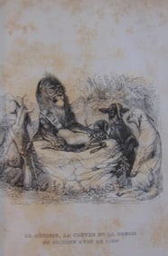 The Heifer, The Goat and the Sheep With the Lion