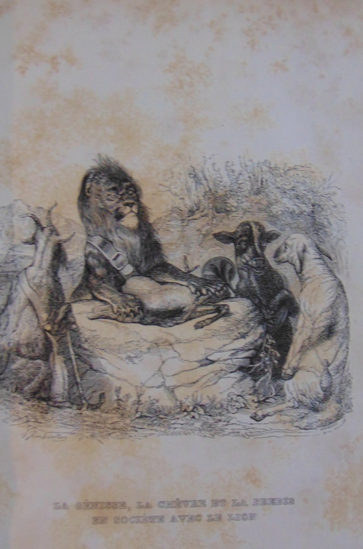 The Heifer, The Goat and the Sheep With the Lion: The Heifer, The Goat and the Sheep in the Company with the Lion "The Heifer, The Goat and the Sheep in the Company with the Lion" is a fable about a heifer, a goat, and a sheep