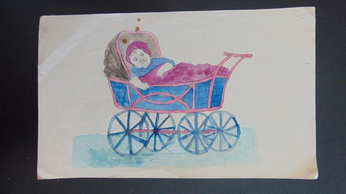 Very Large Baby in a Stroller