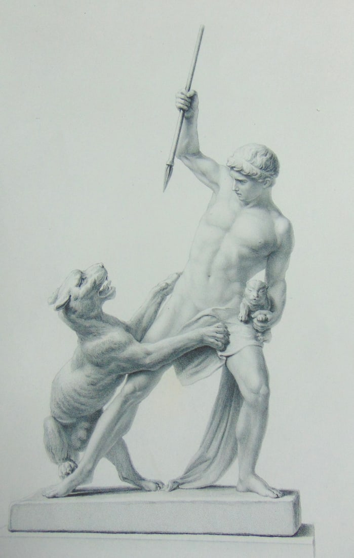 The Leopard Hunter: The Leopard Hunter Artist: Jerichau Print Type: Engraving Date: C1850 Publisher: Gebbie & Barrie Dimensions: 9 1/2 x 12 1/2 Notes & Literature: Condition Report: Fine Subject References: 174F