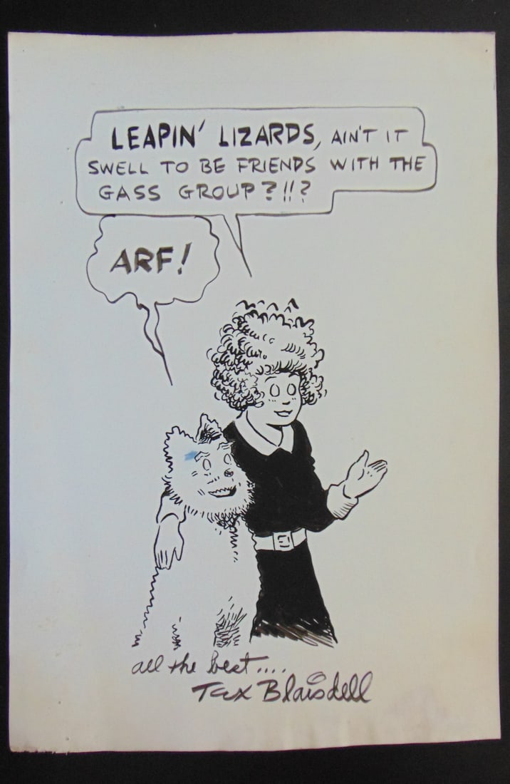 Original Little Orphan Annie & Sandy Illustration: Original Little Orphan Annie and Sandy Illustration Philip Eustice Blaisdell (March 30, 1920 ? March 14, 1999), better known as Tex Blaisdell, was an American comic-strip artist and comic-book