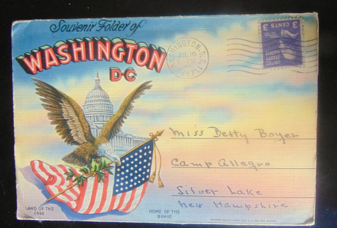 Washington DC Souvenir Folder Picture Set: Washington DC Souvenir Folder Picture SetPostcards are fine. Back to back 9/18. Addressed and posted. Dated: 1946 Condition Report Very Good Subject References: <