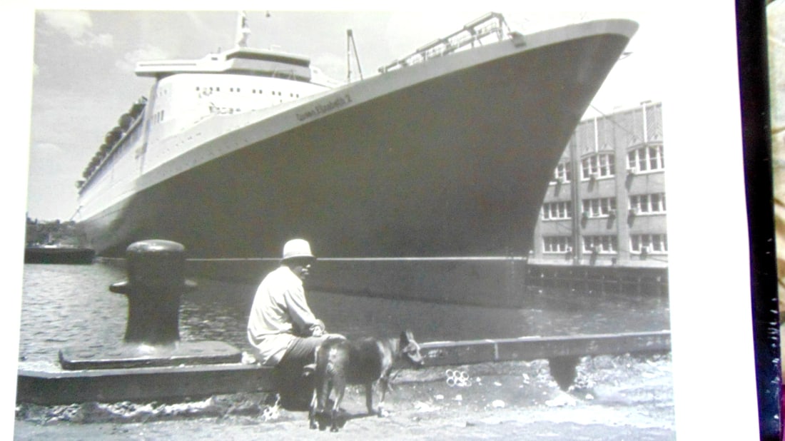 Queen Elizabeth 2 Docked at Pier (1 of 2)