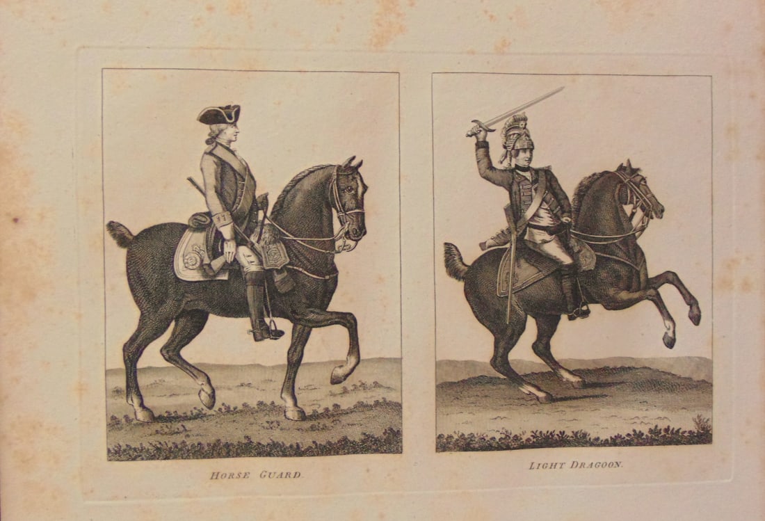 Horse Guard - Light Dragoon (18th Century): .Horse Guard - Light Dragoon (18th Century) Wonderful impression and detail. Rare Artist: N.C Goodnight Print Type: Copper Engraving Date: 18t