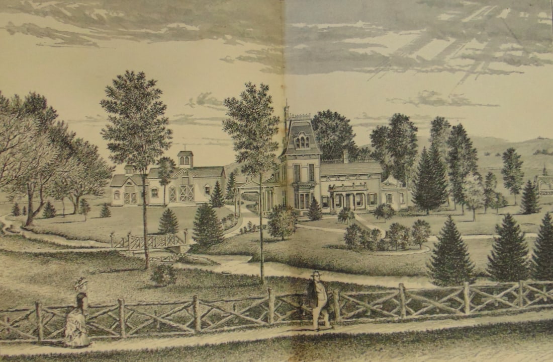 Lawnbrook - Residence of Dr D..Guernsey Amenia: Lawnbrook - Residence of Dr D..Guernsey Amenia Duchess Co. NY Rare. Lawnbrook is a 35-acre estate in Dutchess County, New York that was once owned by Dr. David Guernsey Ameni.