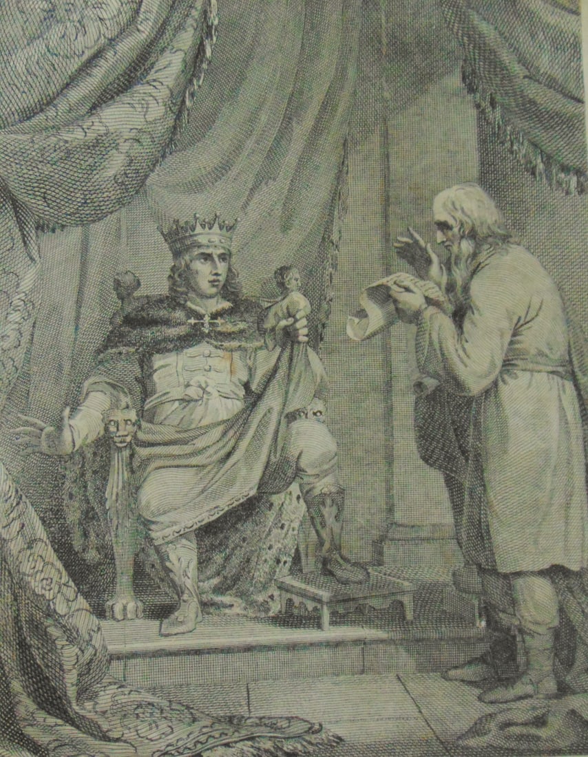 Scribe Reading The Law to King Josiah: Scribe Reading The Law to King Josiah Artist: A. Anderson Print Type: Engraving Date: Circa 1800 Origin: United States Dimensions