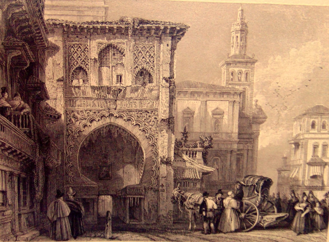 The Casso Del Carbon - Spain: The Casso Del Carbon - Spain Nicely done with wonderful detail. A rare look at Spain in the first part of the 19th century.. Artist: David Roberts Date: 1834 Publisher: Lloyd and