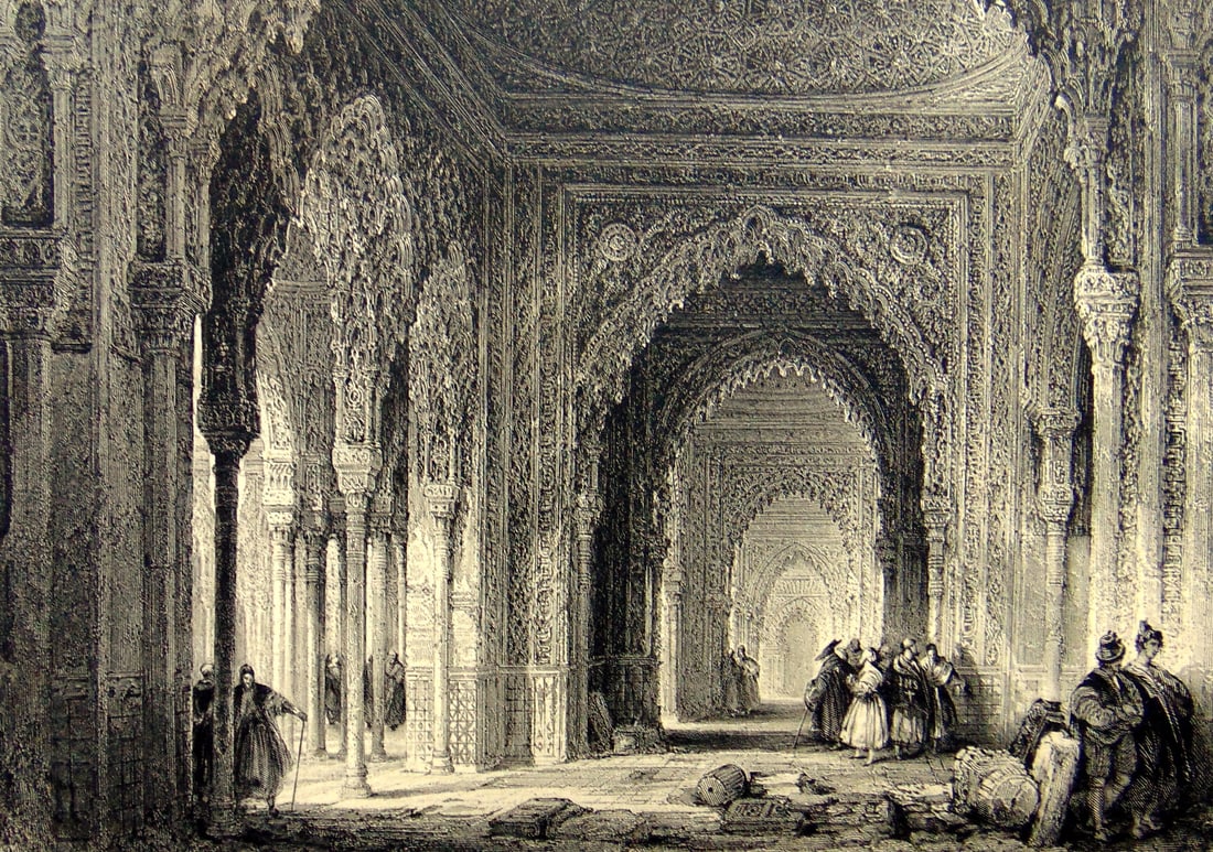 Hall of Judgement - Spain: Hall of Judgement - Spain Nicely done with wonderful detail. A rare look at Spain in the first part of the 19th century.. Artist: David Roberts Date: 1834 Publisher: Lloyd and H