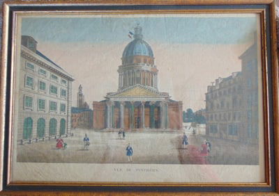 Vue Du Pantheon - Hand Colored c1770