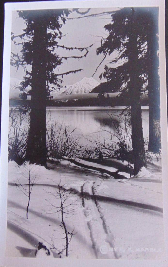 Lot of Postcards by Ray Elmer Marble (1883-1938): Lot of 7 Rare RPPC's by Ray Elmer Marble (1883-1938) R.E. Marble, also known as Ray Elmer Marble (1883-1938), was a prominent photographer who captured the essence of Montana, particularly Glacier Nat