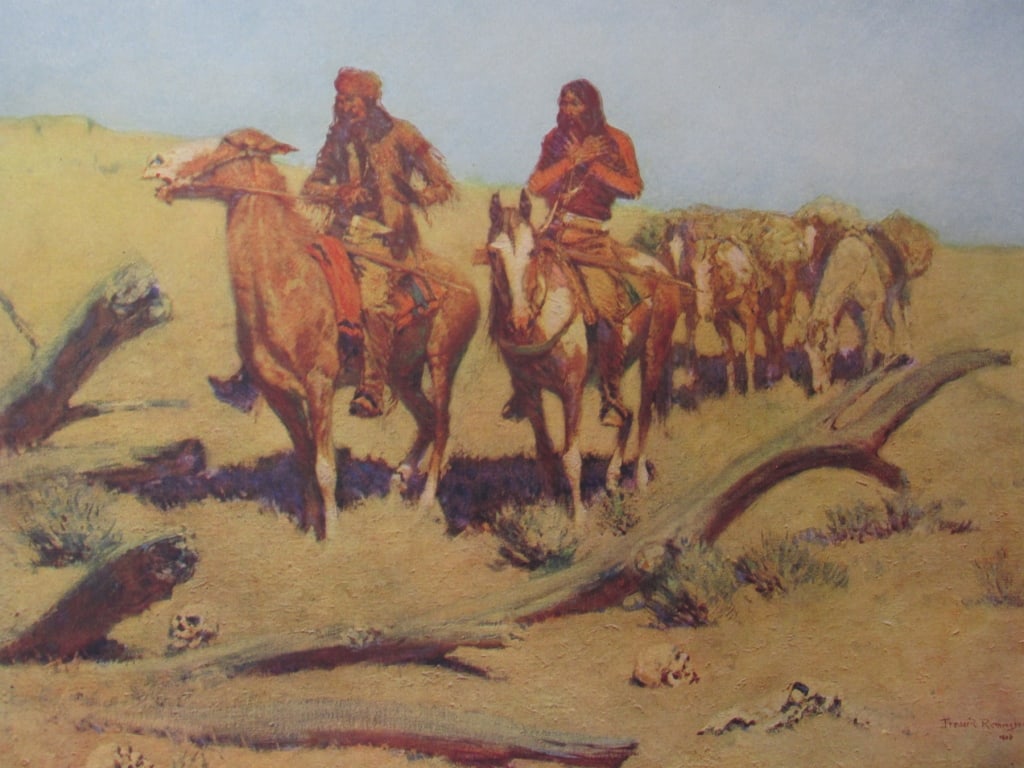 Remington - The Dead Men 1909: The Dead Men From an original portfolio published while Remington was alive. Artist: Frederic Remington 1861 - 1909 Print Type: Lithograph Date: 1909 Publisher: P F Collier Origin: American