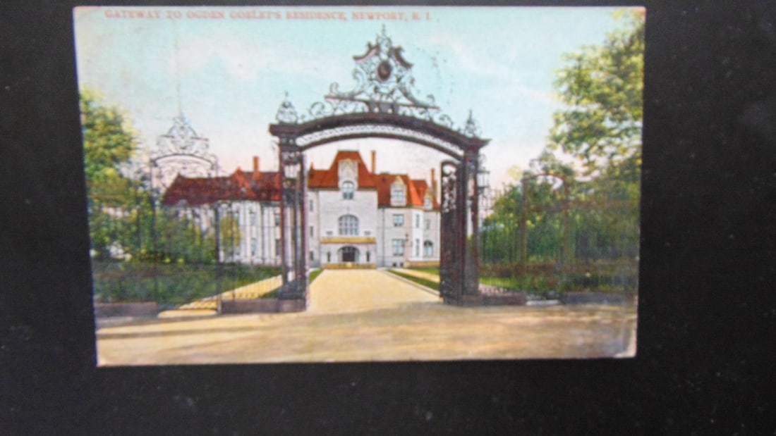 Group Postcards of Newport Rhode Island Mansions: Group of 17 Postcards of Newport Rhode Island Mansons and etc, 10 of Mansons. Varied dates. Used & Unused. 1 Undivided back. Subject References: PCB2