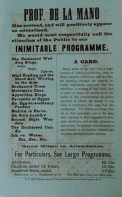 Professor De La Mano Broadside - Magician