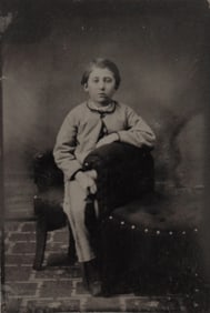 Tintype of Sitting Boy - Civil War Period