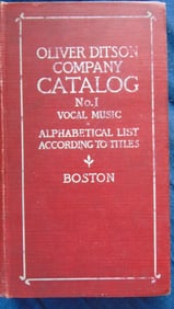 Oliver Ditson Music Catalog No. 1