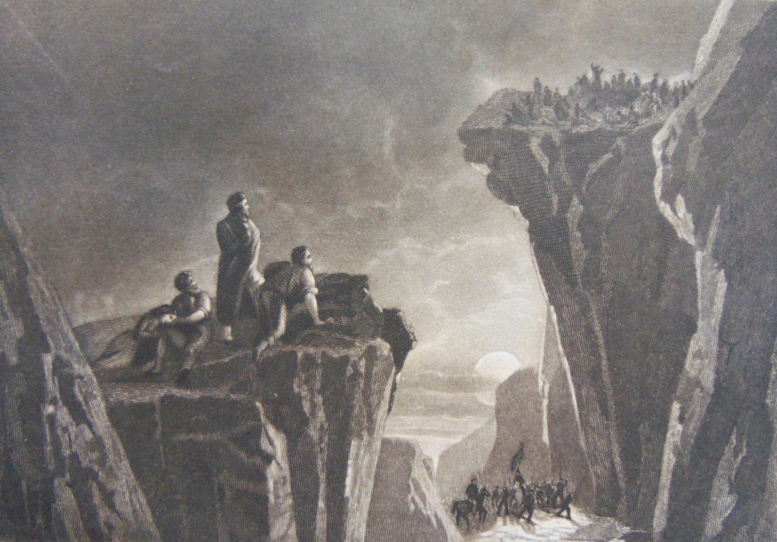 The Strength of the Hills - Sartin Mezzotint: The Strength of the Hills - Mezzotint engraving Artist: Turner Sculptor/Engraver John Sartin Print Type: Mezzotint engraving Date: Circa 1870 Origin: Americ