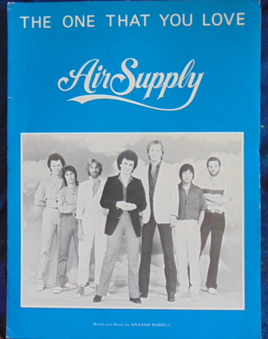 The One That you Love - Air Supply Plus another: The One That you Love - Air Supply Plus another Probable 1st Edition of the The One That You Love sheet music 1980 (Rare) PLUS Air Supply - Lost in Love / The One That You Love music book. 1981 Compos
