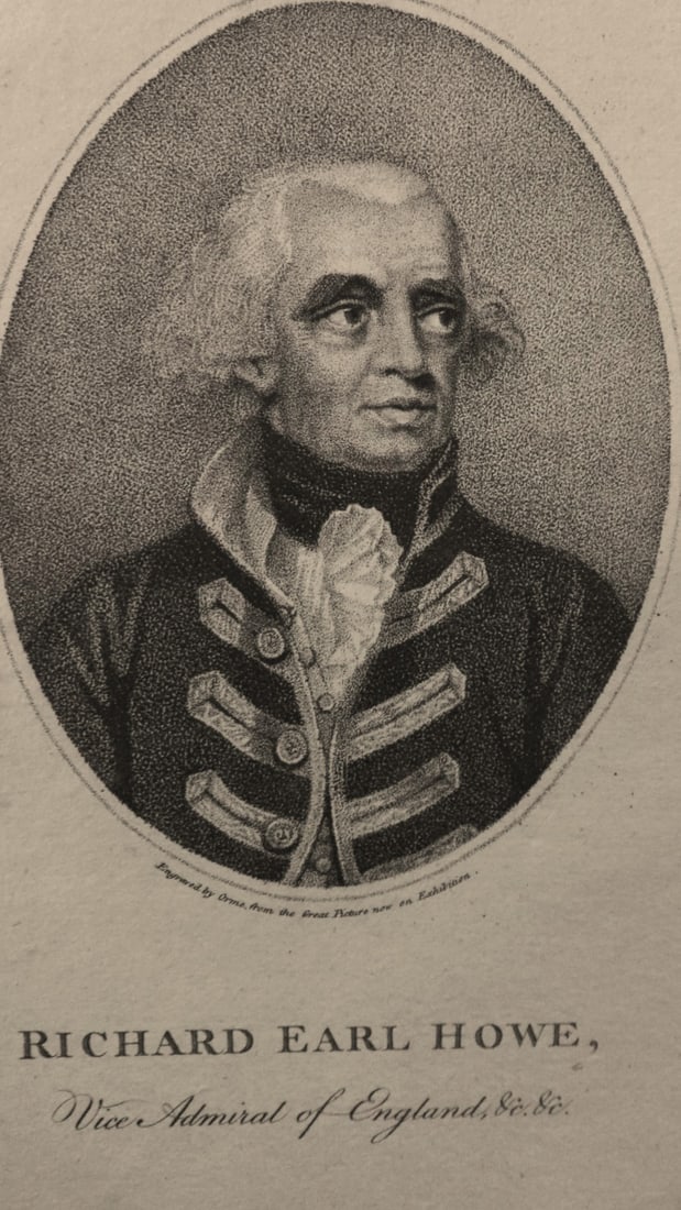 Admiral Richard Earl Howe - American Revolution: Vice Admiral of England - Richard Earl Howe during the American Revolution Period Engraving. Richard Howe, 1st Earl Howe (1726-1799), was a prominent British naval officer and politician. He is best k