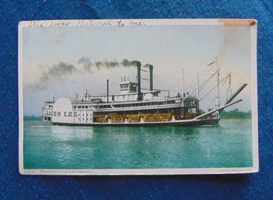 Rare Robert E Lee Steamboat Postcard 1910