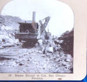 Steam Shovel in Cut - Panama (Construction Period)