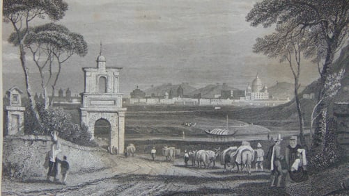 Early Engraving of Rome Italy