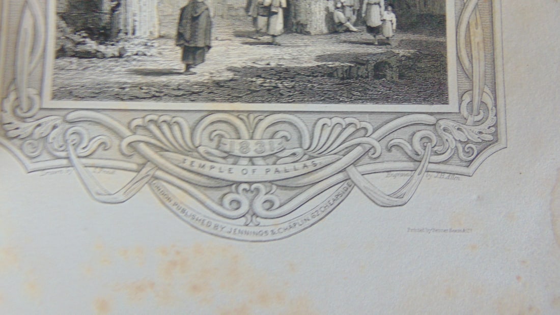 Early Engraving of the Temple of Pallas - 2