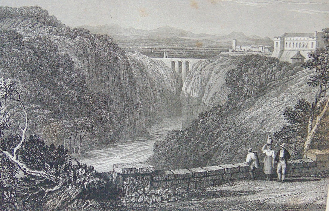 Early Engraving of Civit'a Castellana Italy: Early Engraving of Civit'a Castellana Italy Artist: Samuel Prout Print Type: Engraving Date: C1830 Origin: British Dimensions: 4.1/2 x 7 3/4" Provenance: Hi