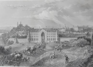 View of Lucknow (With Elephants)