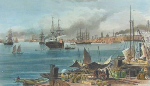 New Orleans - Louisiana Hand Colored Engraving