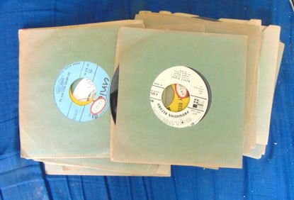 Large Lot of 45 rpm Records with Promotionals