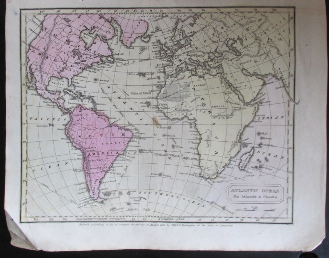 Map of the Atlantic Ocean - Islands & Coasts (1 of 3)