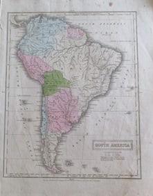 Early Map of South America 1829