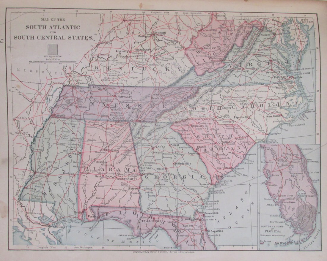Map of the South Atlantic & Central States (1 of 1)