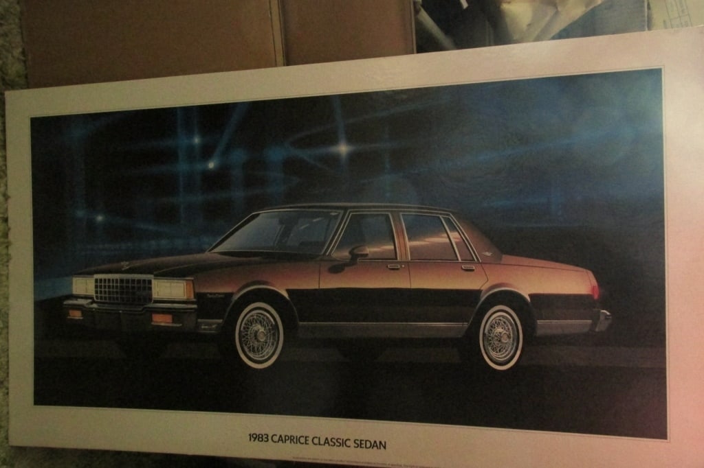 1983 Caprice Classic Sedan Advertising Sign: 1983 Caprice Classic Sedan Dealer Showroom Advertising Sign Due to size and/or weight, no in-house shipping is available on this item. You may pick up or we will suggest shippers for you. Type: