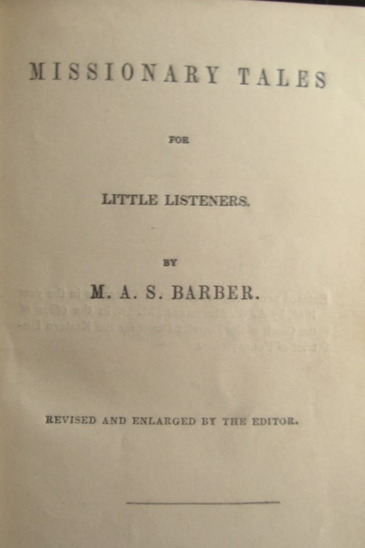 Missionary Tales - M. A. S. Barber (1 of 3)