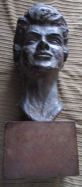 Large Bronzed Bust of a Woman (1 of 5)