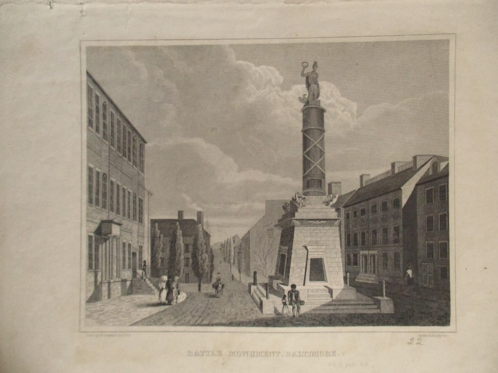 Battle Monument, Baltimore Circa 1832 (1 of 2)