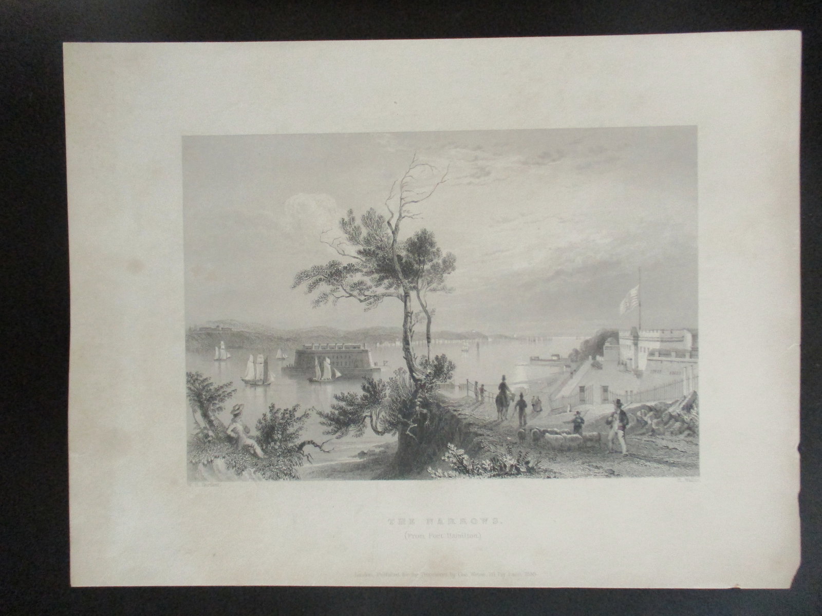 The Narrows From Fort Hamilton: The Narrows From Fort Hamilton Artist: Artist William Bartlett - Eng Walha Print Type: Engraving Date: 1838 Publisher: George Virtue Ori