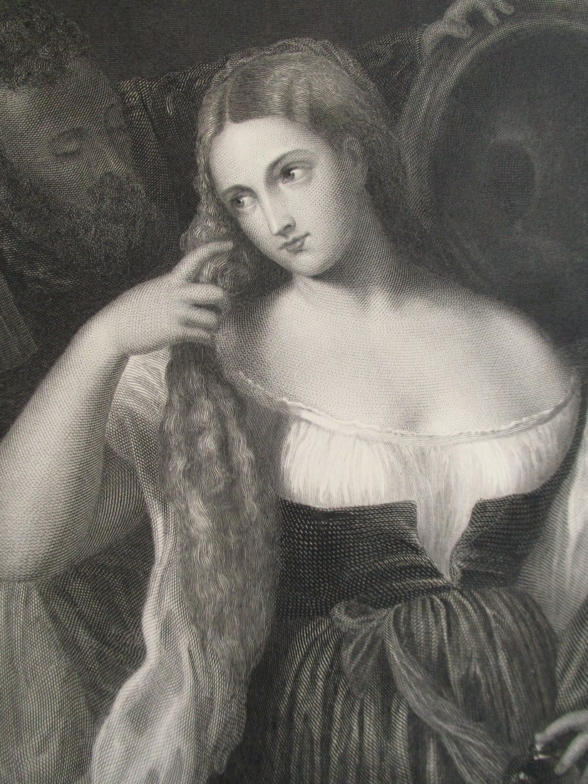 Titians Model: Titians Model In Titian's Woman with a Mirror (c.1515) the inclusion of the mirrors and the trompe l'oeil shelf at the bottom of the image owe a debt to Giorgione. Artist