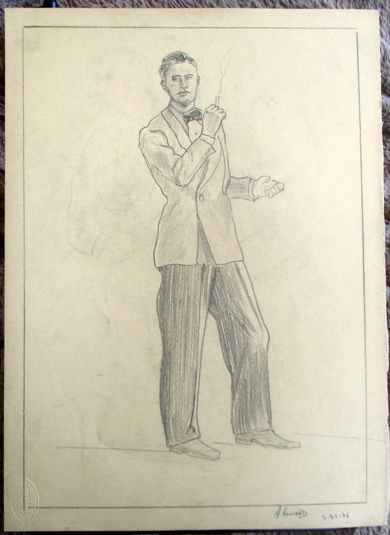 Alan Howard (1923 - 2008) Gentleman w/ Cigarette (1 of 4)