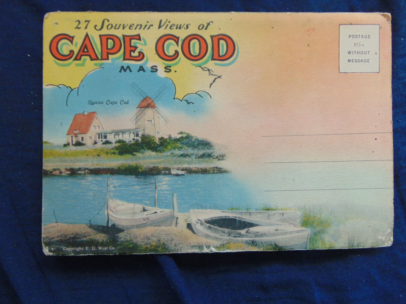 27 Souvenir Views of Cape Cod Massachusetts: 27 Souvenir Views of Cape Cod Massachusetts Dated: Circa 1930's Condition Report Unposted. Multiple views. Very Good Subject References: PCB2