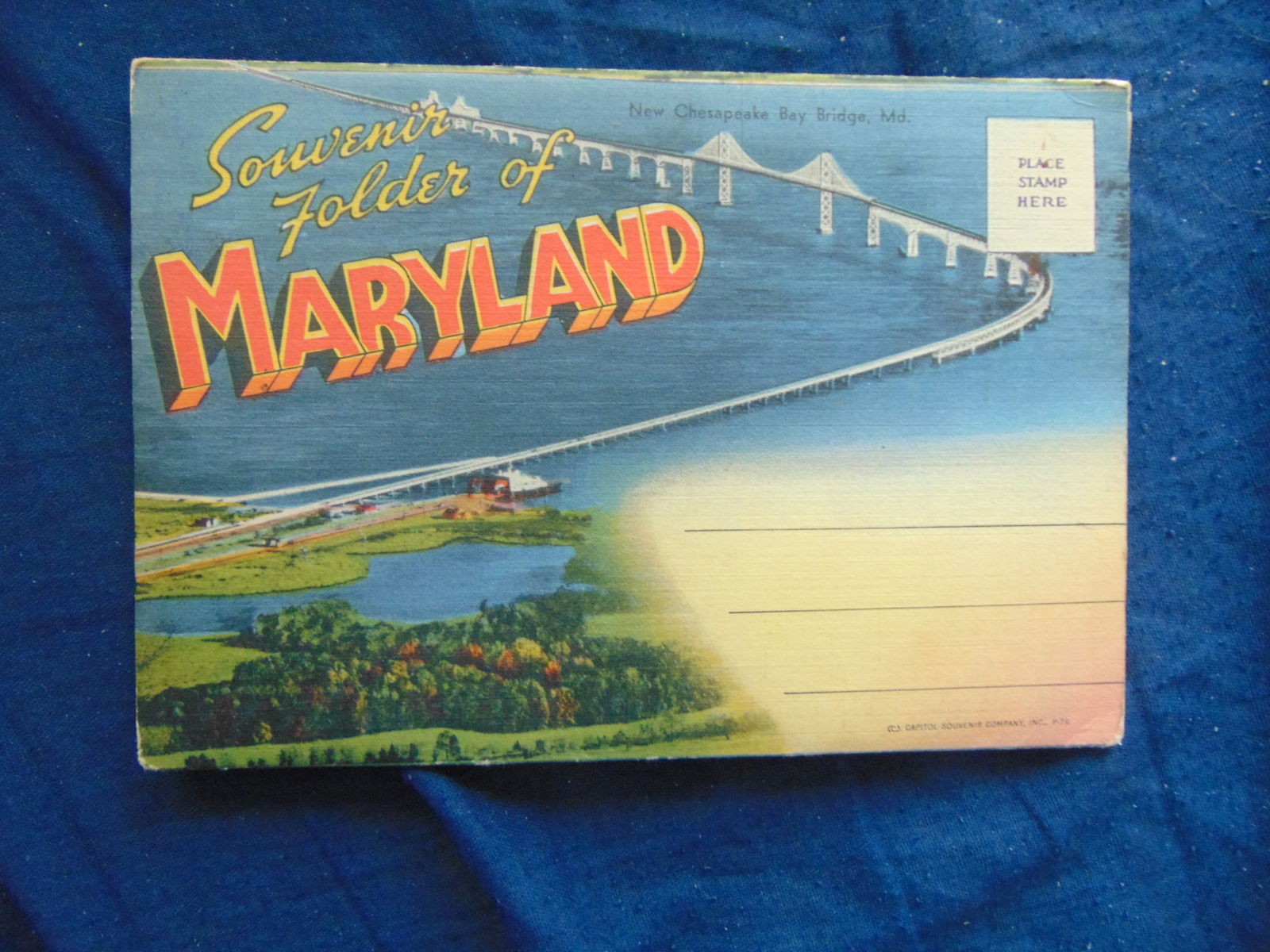 Souvenir Folder of Maryland: Souvenir Folder of Maryland Dated: Circa 1930's Condition Report Unposted. Multiple views. Very Good Subject References: PCB2