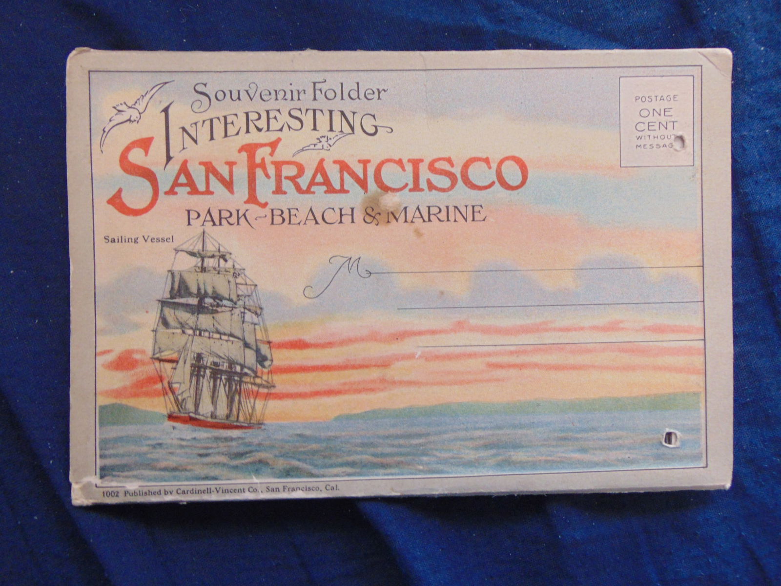 Souvenir Folder San Francisco Park Beach Marine: Souvenir Folder San Francisco Park Beach Marine Dated: Circa 1930's Condition Report Unposted. Multiple views. Very Good Subject References: PCB2