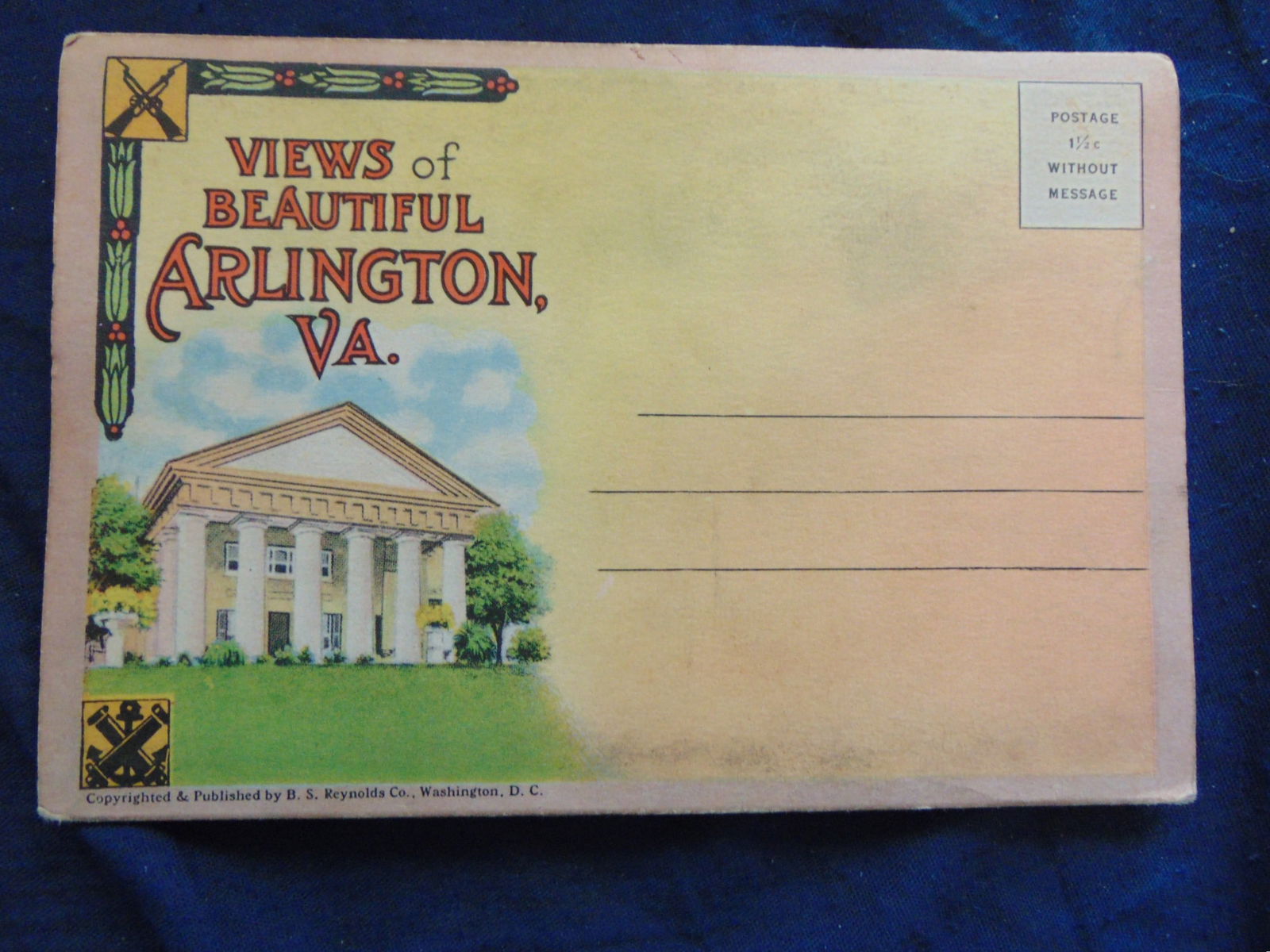 Views of Beautiful Arlington Virginia: Views of Beautiful Arlington Virginia New York Dated: Circa 1930's Condition Report Unposted. Multiple views. Very Good Subject References: PCB2