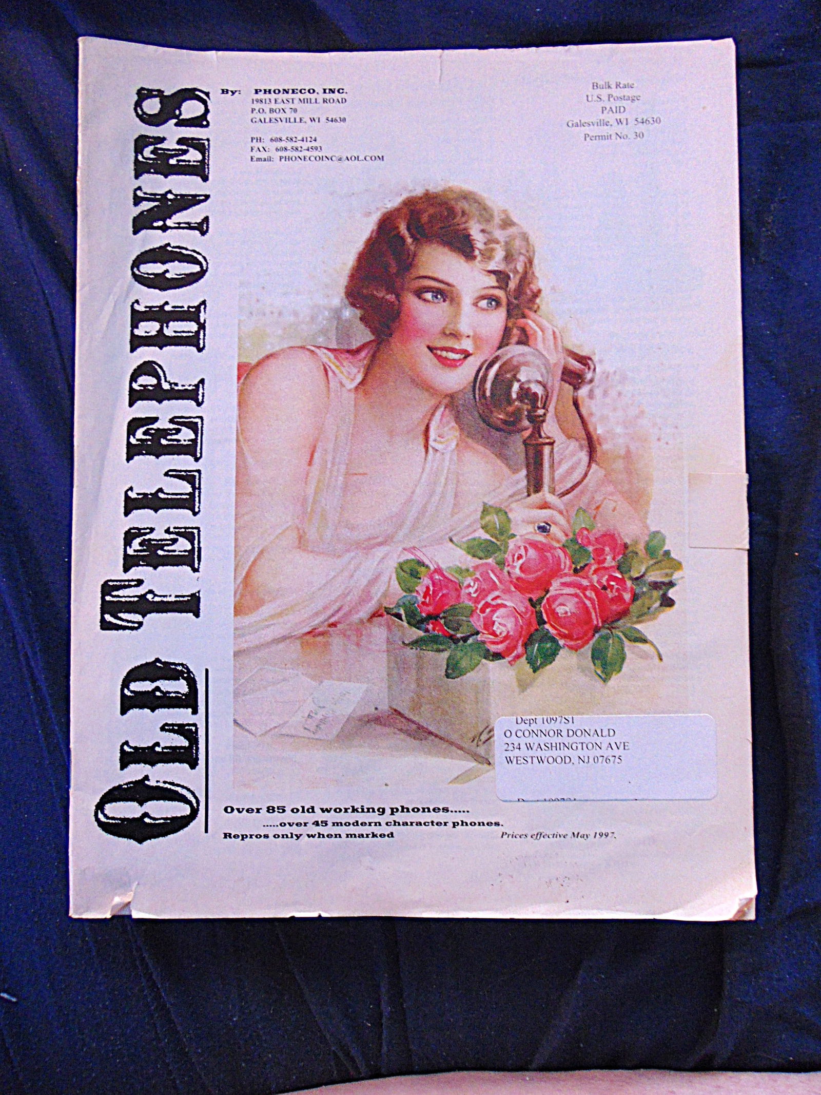 Old Telephones: Old Telephones Illustrations: All have small pictures Dated: 1997 Pages: 25 Publisher: Phoneco Size: 4to Binding: Softcover Catalog Type: Antiques