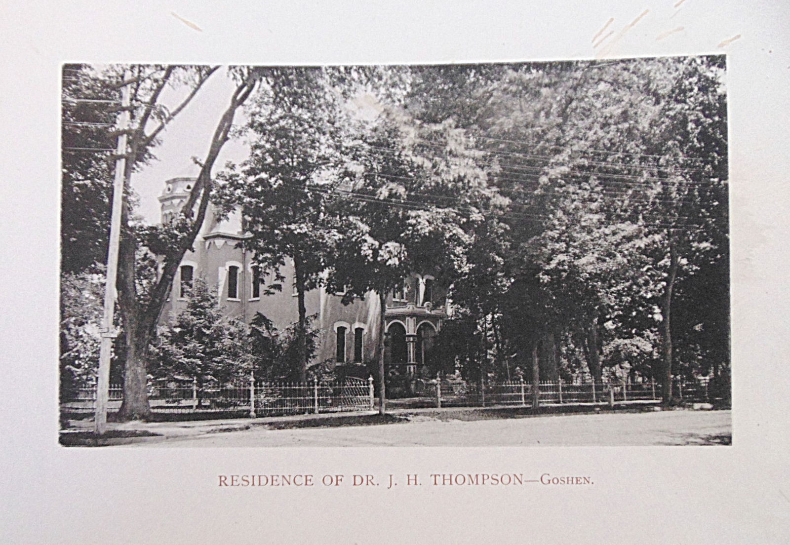 Residence of Dr. J. H. Thompson: Residence of Dr. J. H. Thompson Goshen, New York Extremely Rare Photographer: W. H. Parish Dated: 1893 Medium: Photomechanical Dimensio